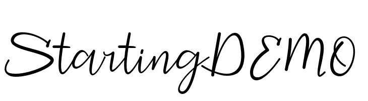 Starting DEMO  font caratteri gratis