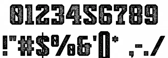 Starting Pitchers Personal Use フォント その他の文字