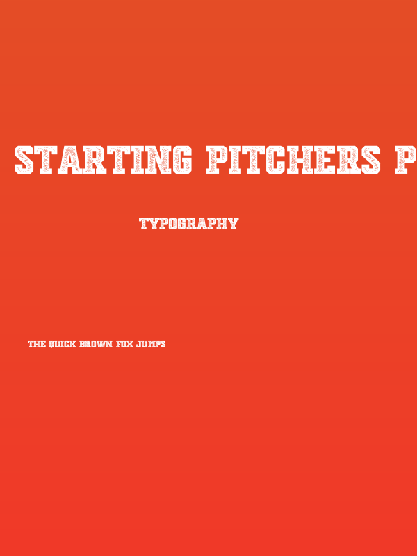 Starting Pitchers Personal Use Poster