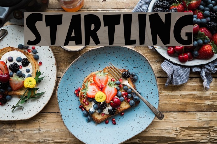Startling Font examples