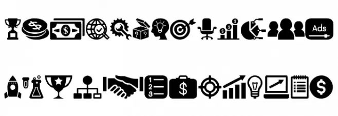 Startup Icons خط أحرف كبيرة