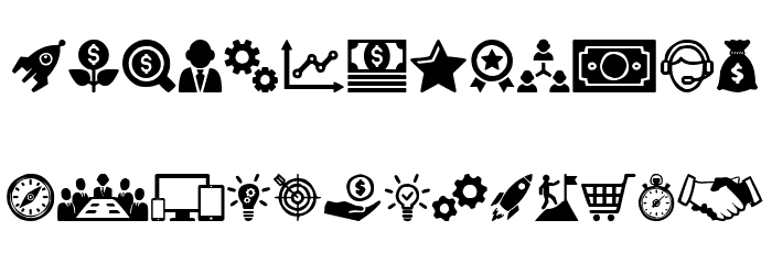 Startup Icons Font LOWERCASE