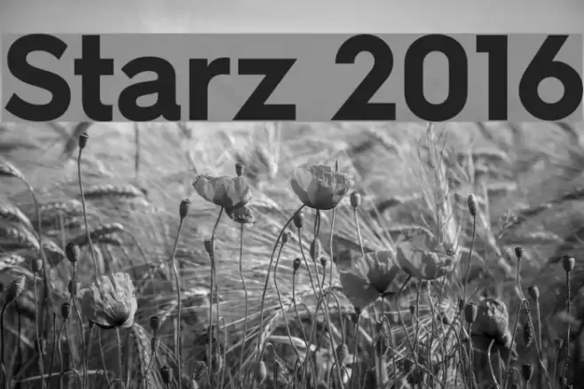 Starz 2016 Schriftart examples