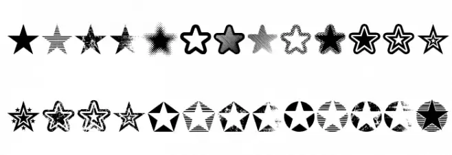 Starz 2 Caratteri MAIUSCOLE