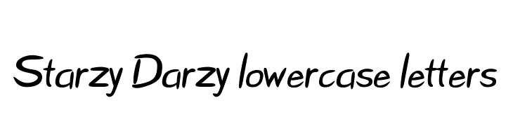 Starzy Darzy lowercase letters  免费字体下载