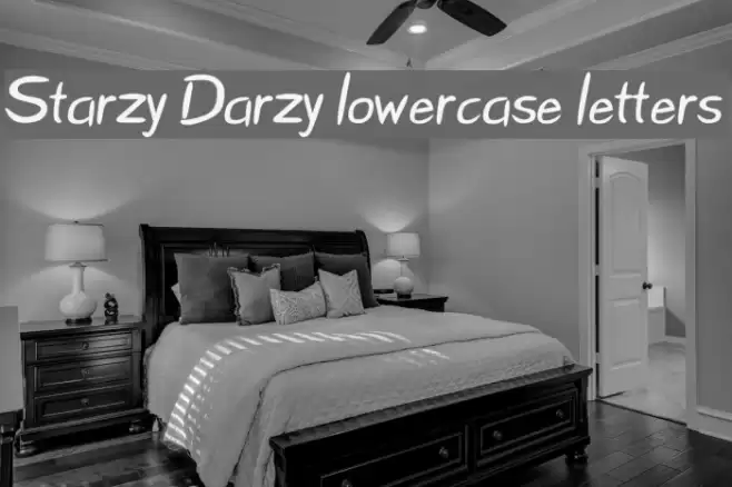 Starzy Darzy lowercase letters Font examples