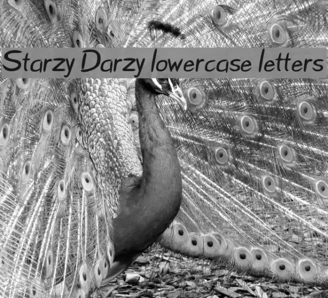 Starzy Darzy lowercase letters Font examples