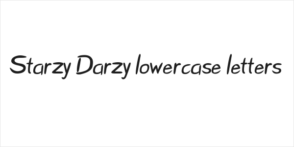 Starzy Darzy lowercase letters Logo