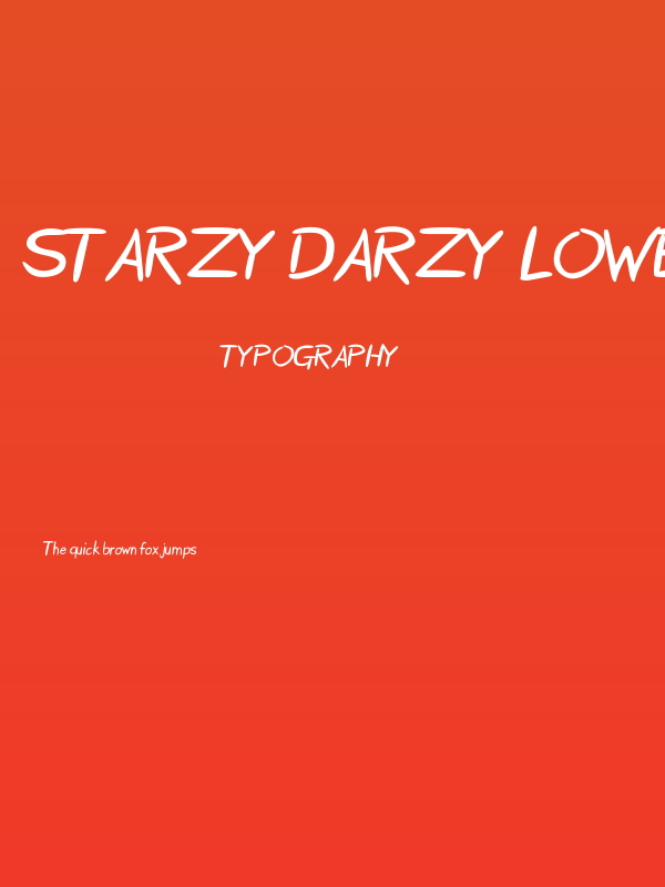 Starzy Darzy lowercase letters Poster