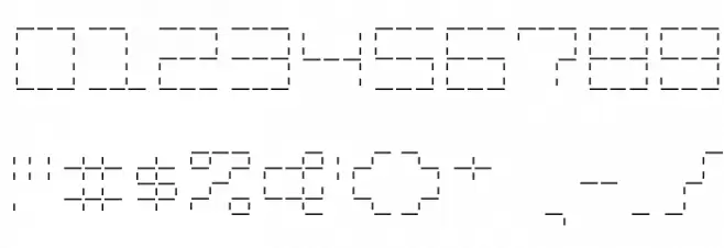 Stash of Dashes Font OTHER CHARS