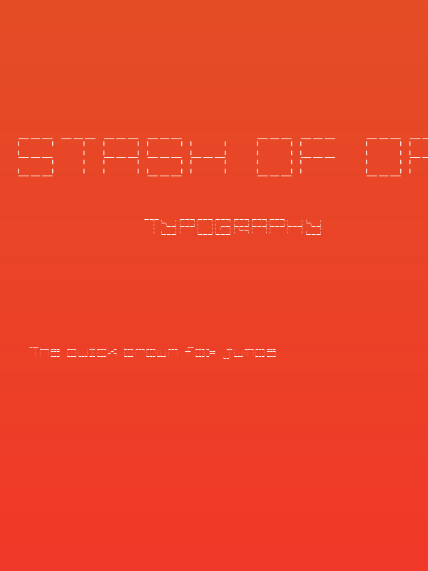 Stash of Dashes Poster