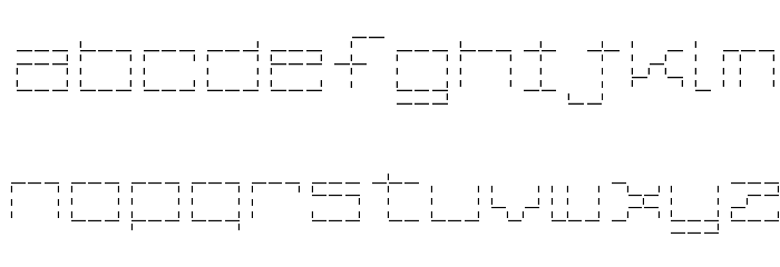Stash of Dashes Font LOWERCASE