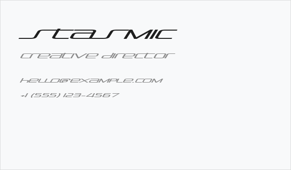Stasmic Business Card