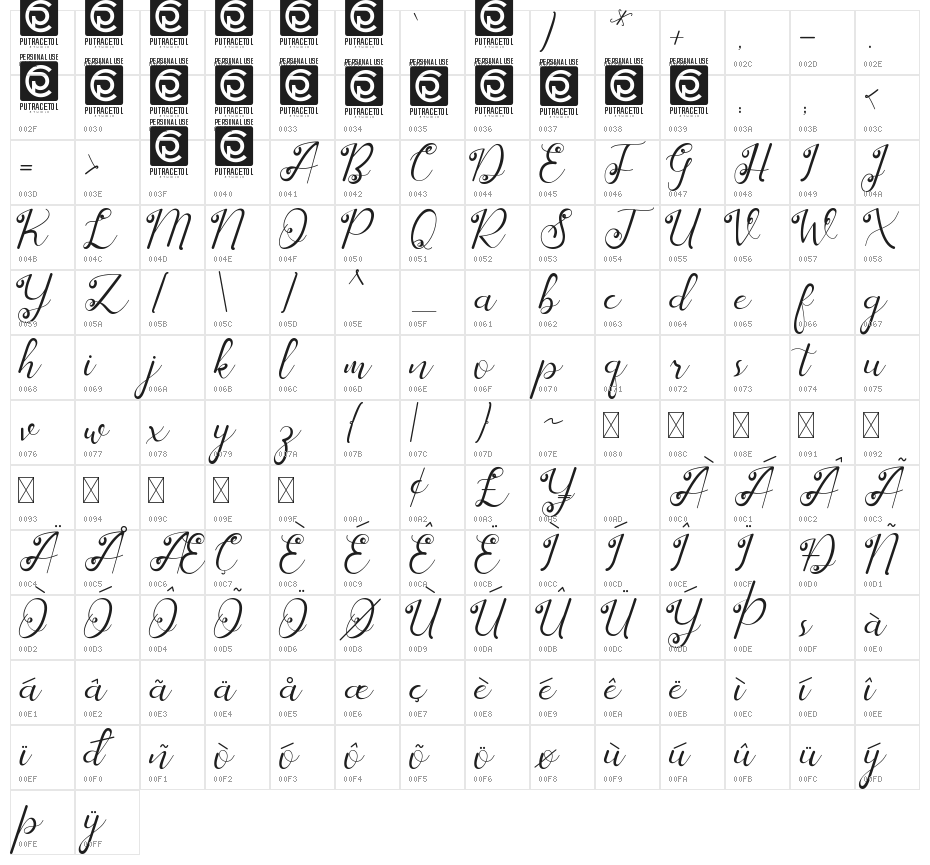 Stasya Free Character Map