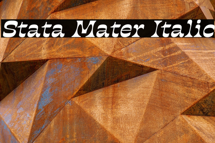 Stata Mater Italic Example 3