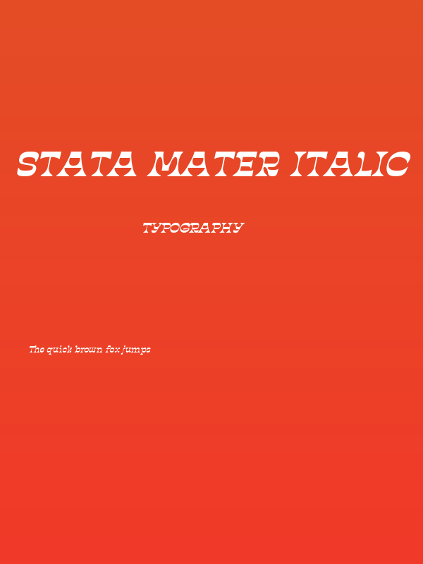Stata Mater Italic Poster
