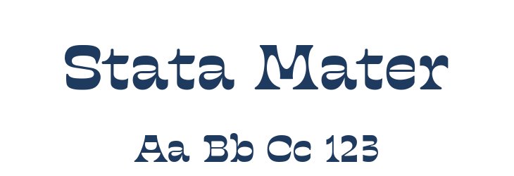 Stata Mater Font Preview