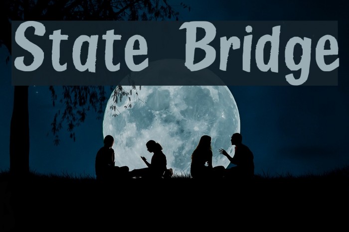 State Bridge Font examples