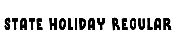State Holiday Regular  フリーフォントのダウンロード