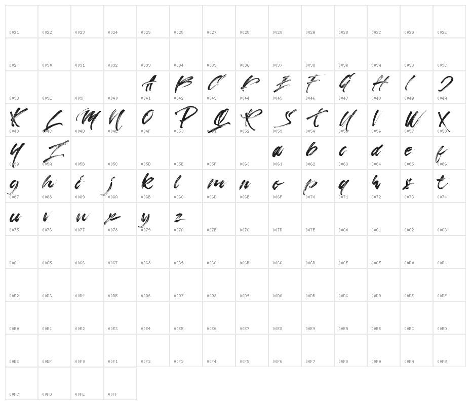 State Moques FREE Character Map