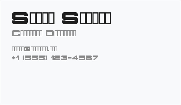 State Secret Business Card