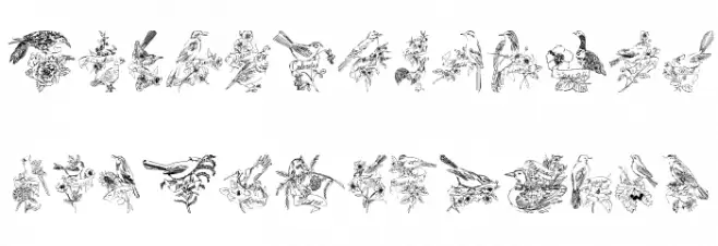 StateBirds Font UPPERCASE
