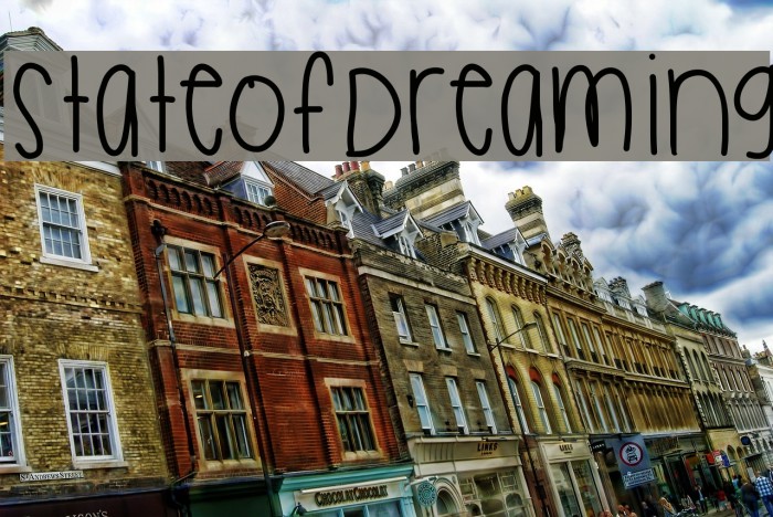 StateOfDreaming Font examples