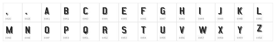 Statement Shadow Regular Character Map