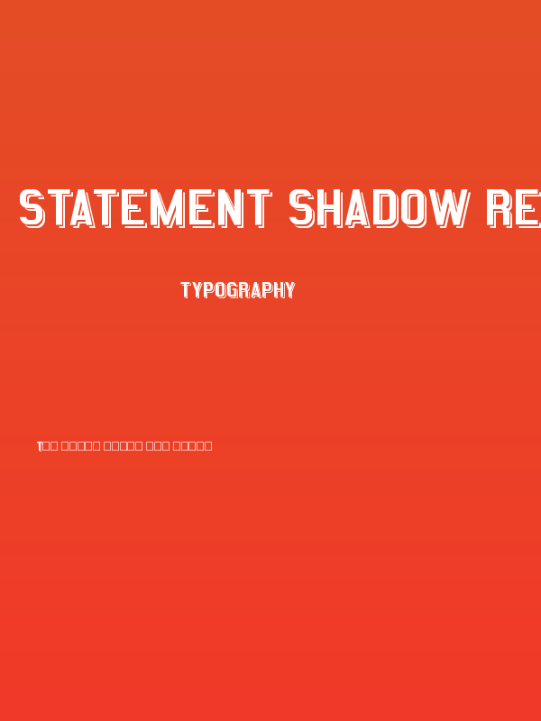 Statement Shadow Regular Poster