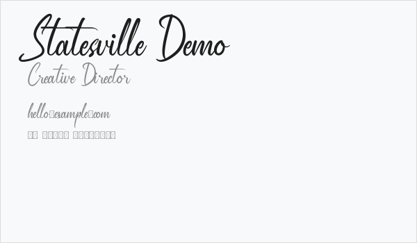 Statesville Demo Business Card