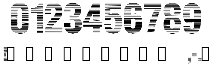 Static Age Horizontal Hold Font OTHER CHARS