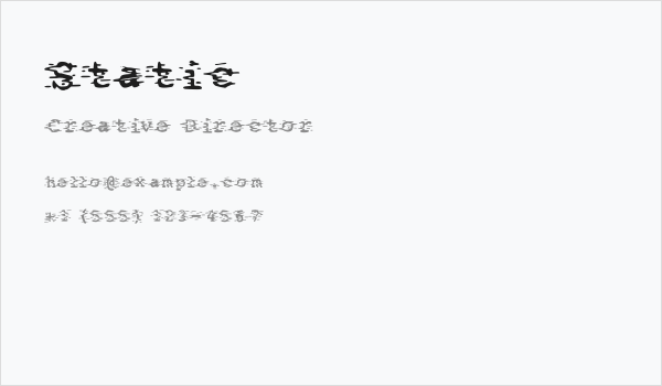 Static Business Card