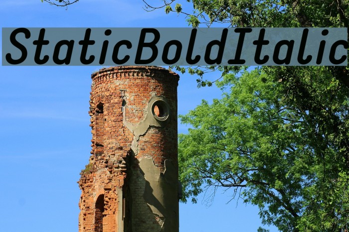 StaticBoldItalic Font examples