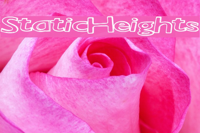 StaticHeights Font examples