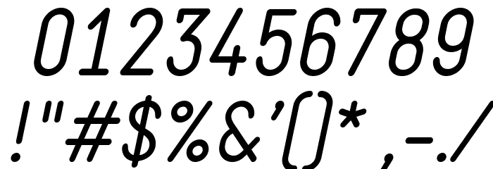 StaticItalic Font OTHER CHARS