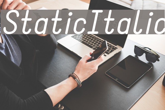 StaticItalic Font examples