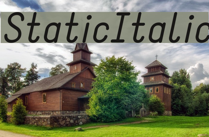StaticItalic Font examples