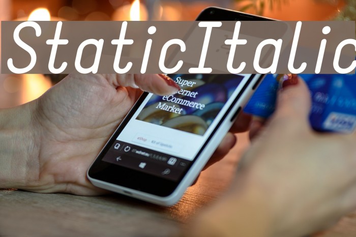 StaticItalic Font examples
