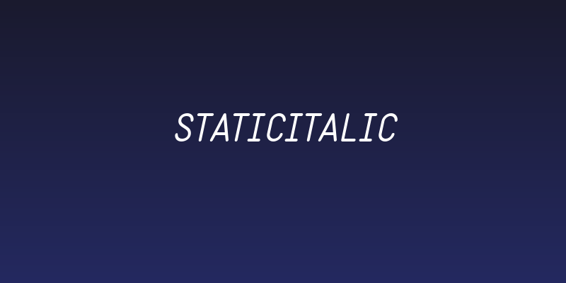 StaticItalic Social Header