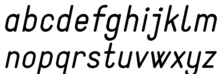 StaticItalic Font LOWERCASE