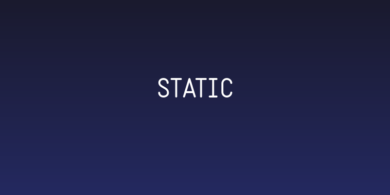 Static Social Header