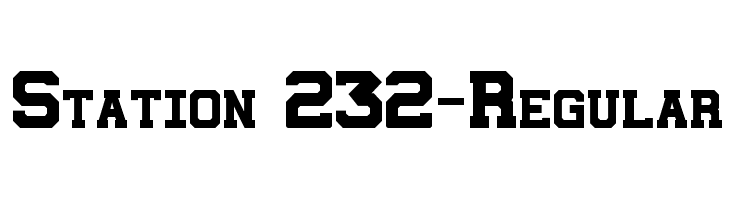 Station 232-Regular Font