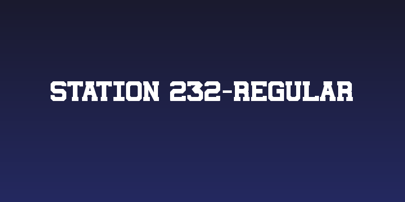 Station 232-Regular Social Header
