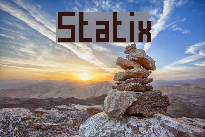 Statix Font examples