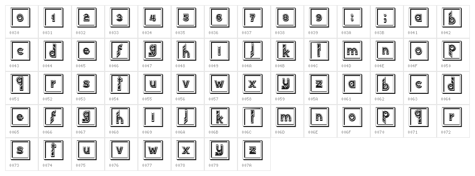 Statue Regular Character Map