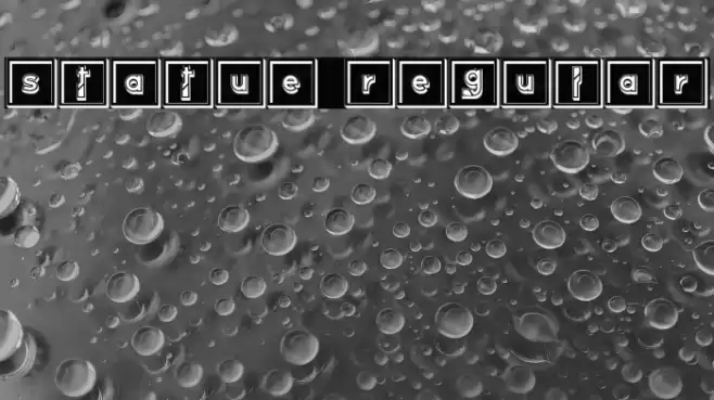 Statue Regular Caratteri examples