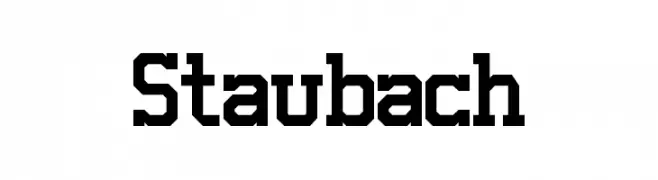 Staubach  Frei Schriftart Herunterladen