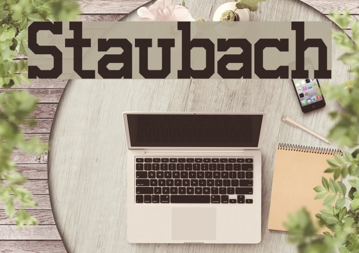 Staubach Font examples