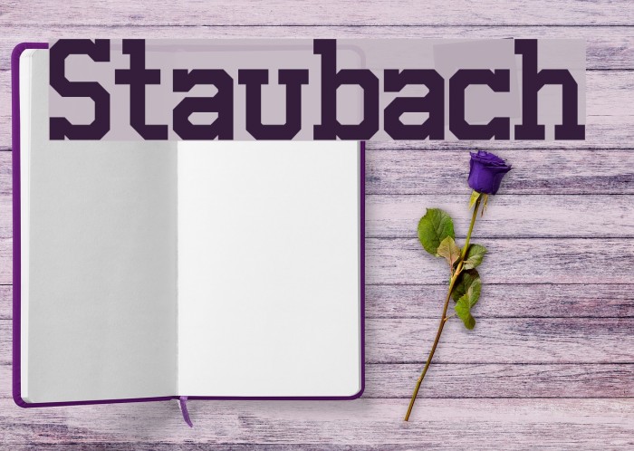Staubach Font examples