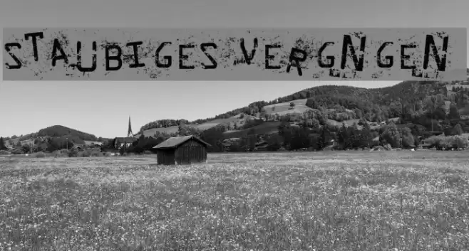 Staubiges Vergngen Font examples